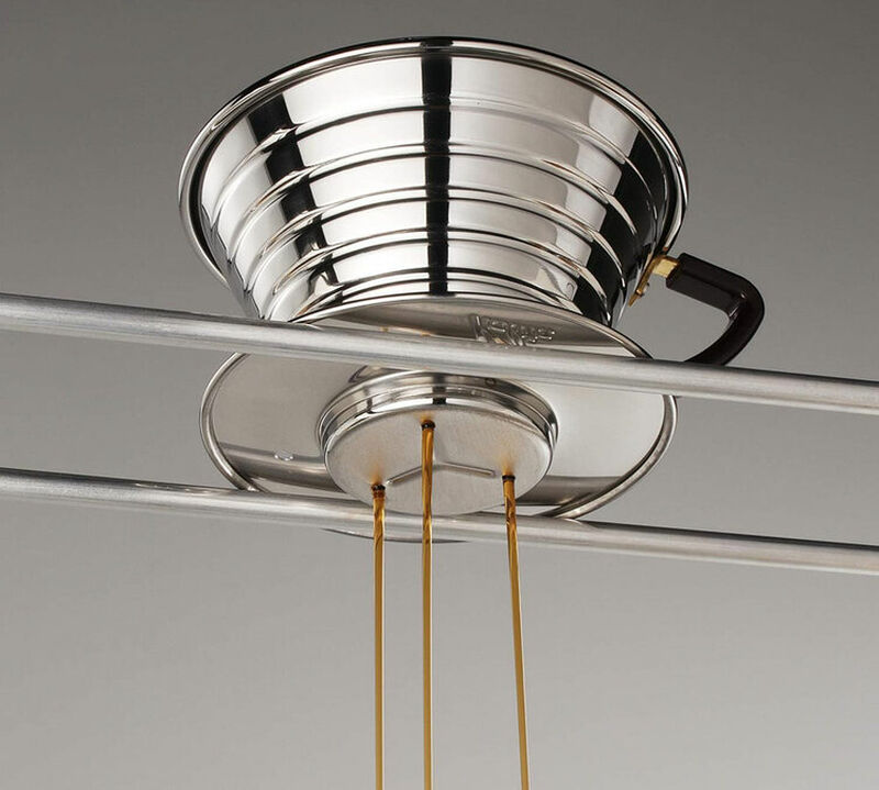 4-Cup flat-bottomed Kalita Wave Dripper 185 in stainless steel image number 2