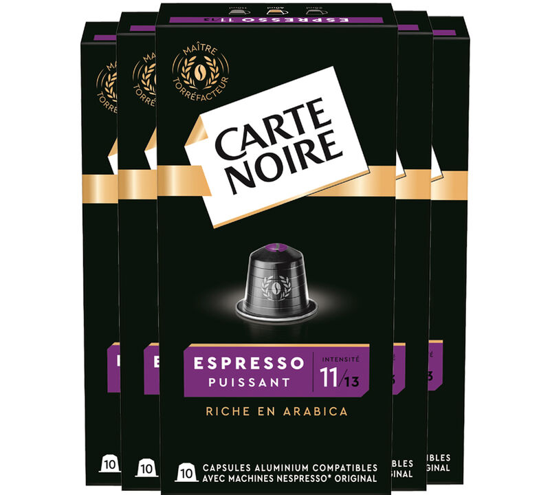 50 capsules compatibles Nespresso* Original Espresso Puissant n&deg;11 - CARTE NOIRE image number 0