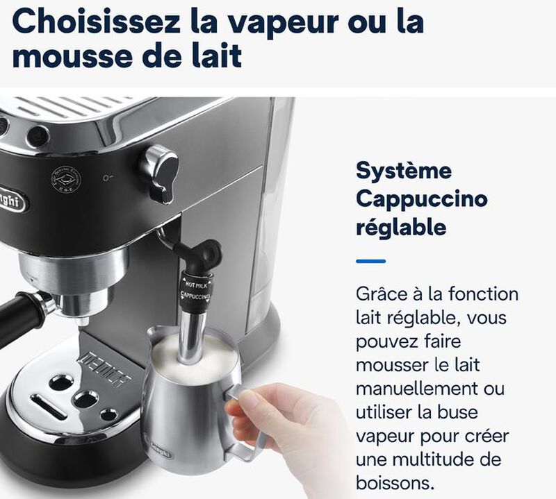 Machine expresso DELONGHI Dedica Style EC695.BK noire image number 5