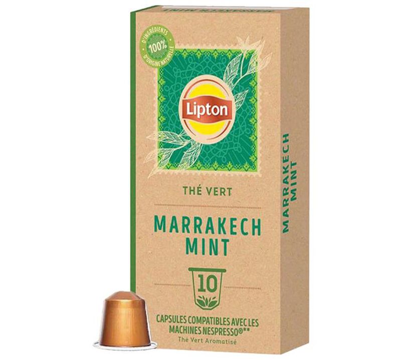 10 Nespresso* Original Compatible Capsules Green Tea Marrakech Mint &ndash; LIPTON image number 2