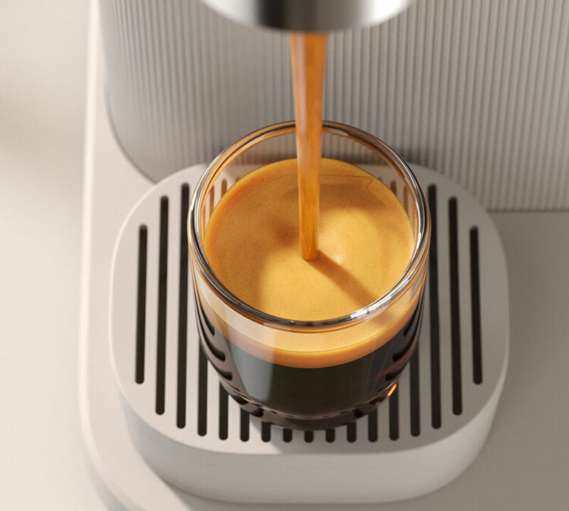 Machine expresso broyeur PHILIPS Baristina BAR300/03 blanche porte-filtre jaune image number 6