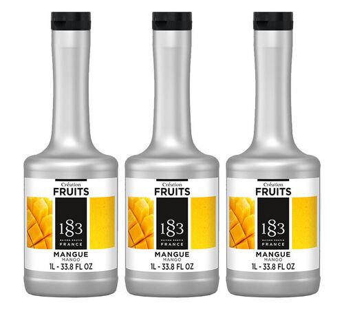 Lot de 3 pur&eacute;es de fruit Cr&eacute;ation Fruits 1883 - Mangue - 3 x 1 L