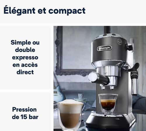 Machine expresso DELONGHI Dedica Style EC695.BK noire image number 6