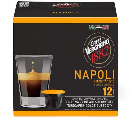 12 capsule compatibili Nescafe* Dolce Gusto* Napoli &ndash; Caff&egrave; Vergnano