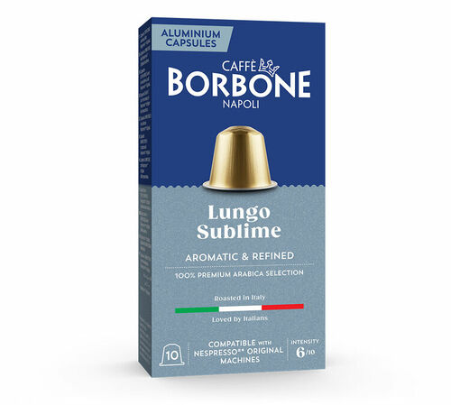 10 Nespresso* Original Compatible Capsules Lungo Sublime - CAFFE BORBONE