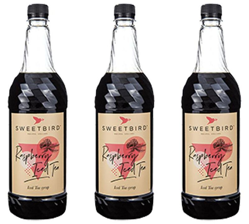 Lot de 3 Sirops Th&eacute; glac&eacute; framboise - 3 x 1L - SWEETBIRD image number 0