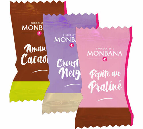 Monbana - 150 dolcetti assortiti cioccolato soffiato, mandorle e praline