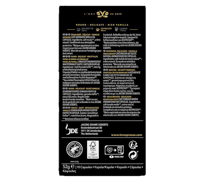 L'Or Espresso Nespresso*-compatible Original Vanilla Pods x 10 image number 1