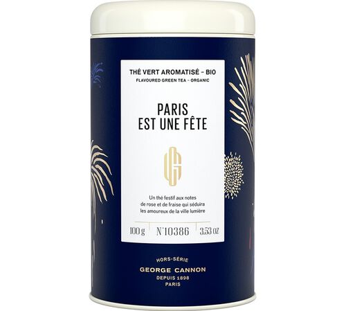 "Paris est une F&ecirc;te" - Organic flavoured green tea - 100g loose leaf tea - George Cannon