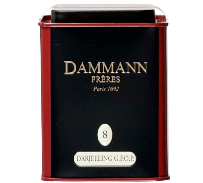 N&deg;08 Darjeeling GFOP black tea - 100g tin of loose leaf tea - Dammann Fr&egrave;res image number 0