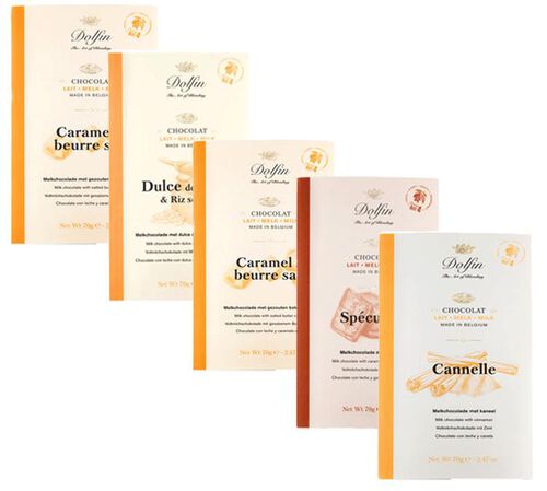 Pack Tablettes Chocolat au Lait Collection Gourmande - 5 x 70 g - DOLFIN