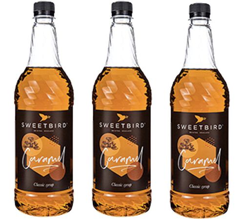 Lot de 3 Sirops Caramel - 3 x 1L SWEETBIRD
