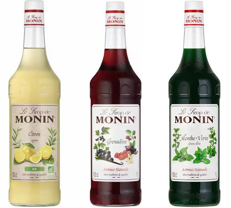 Lot de 3 Sirops Monin Menthe / Grenadine / Citron BIO 3 x 1 L image number 0