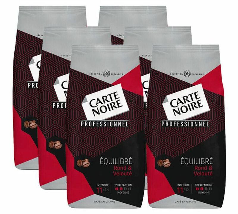 6x1Kg Caf&eacute; en grain N&deg;8 Equilibr&eacute; - Carte Noire image number 0