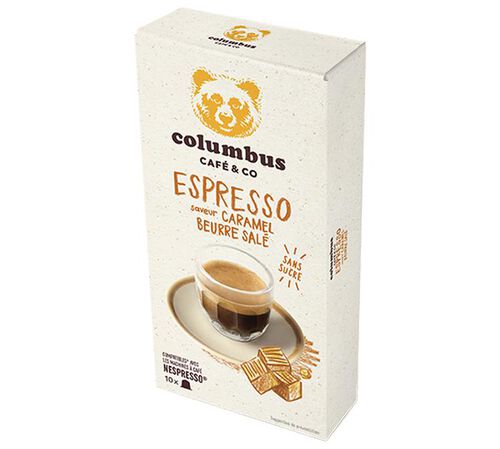 10 Nespresso* Original Compatible Capsules Salted Caramel Flavor &ndash; COLUMBUS CAFE & CO
