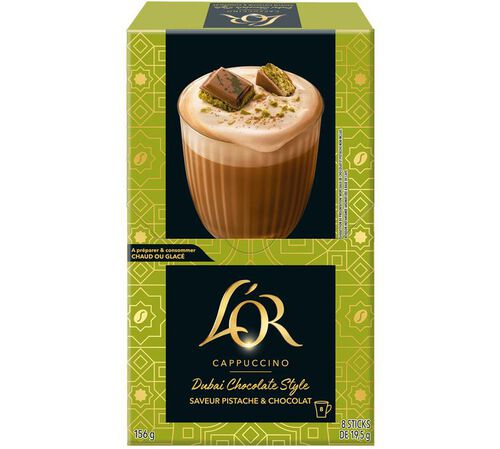 L'OR Dubai Chocolate Style Instant Cappuccino &ndash; 8 Sticks image number 1