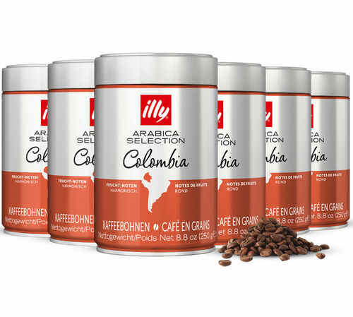 Illy Colombia Coffee Beans - 6 x 250g