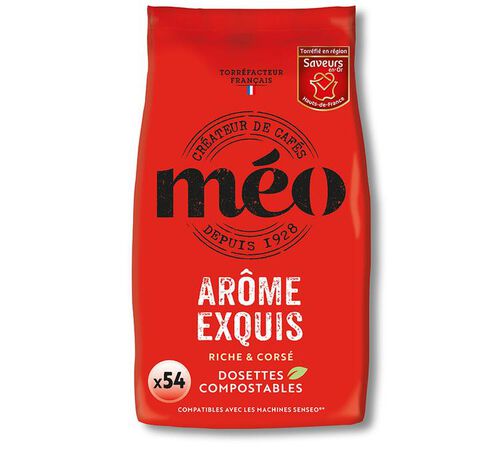 Senseo Compatible Pods Caf&eacute;s Meo Exquis x 54
