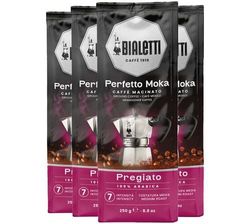 4 x 250 g - Caf&eacute; moulu - Pregiato -  BIALETTI