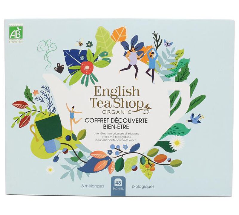 English Tea Shop Organic Wellness Collection Tea Bag Gift Tray - 48 tea bags image number 0