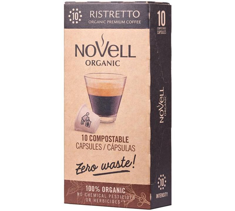 Novell Organic Coffee Pods Ristretto Compostable Capsules x 50 image number 1
