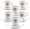 Pellini Top Set of 6 Porcelain Espresso Cups and Saucers - 6cl image number 0