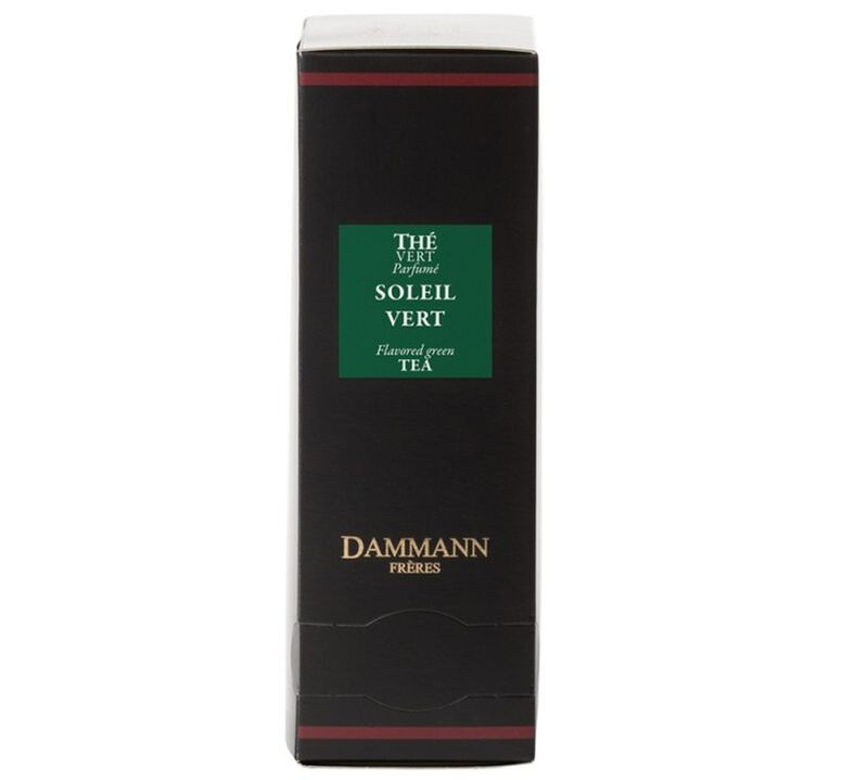 'Soleil Vert' Green Tea - 24 Cristal&reg; sachets - Dammann Fr&egrave;res image number 0