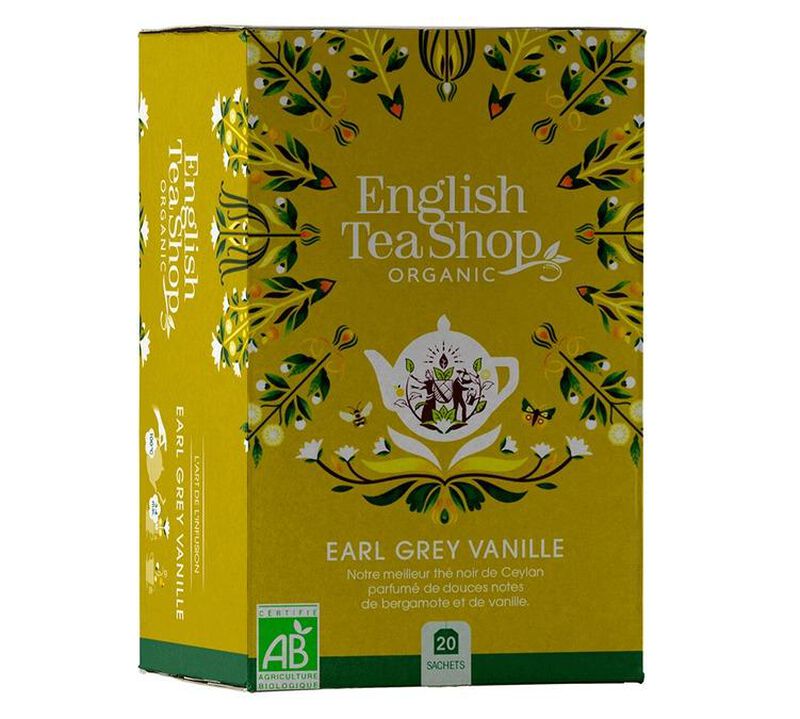 Schwarzer Tee Bio Earl Grey Vanille - 20 Teebeutel - English Tea Shop image number 0