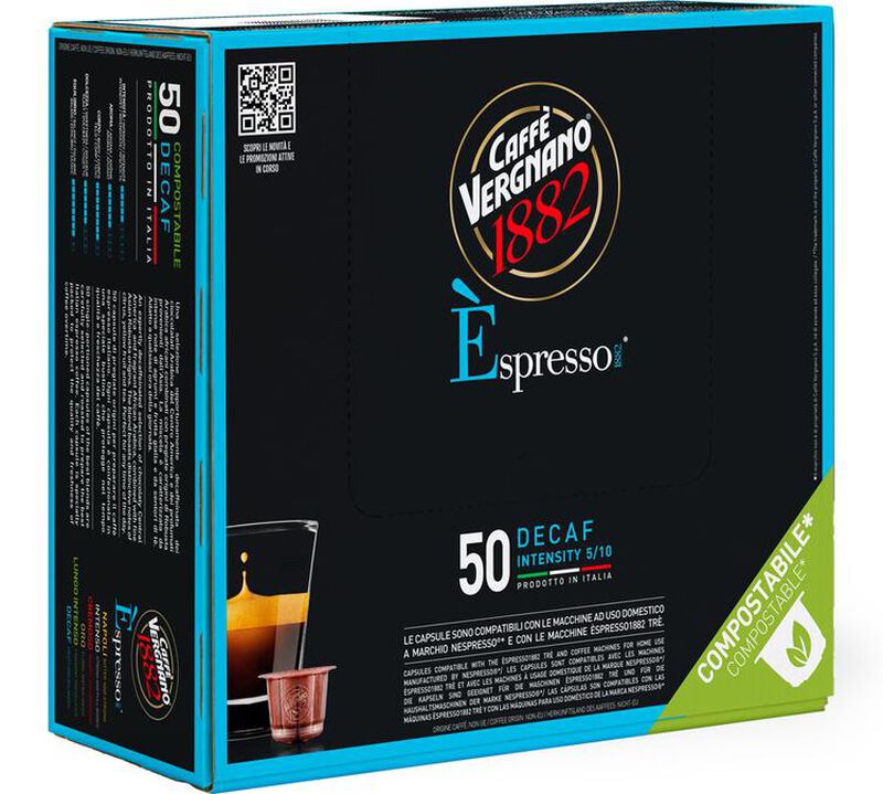 50 Nespresso* Original Compatible Capsules Espresso Decaffeinato &ndash; CAFFE VERGNANO image number 1