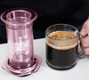AeroPress Clear Portable Coffee Maker in Pink image number 3