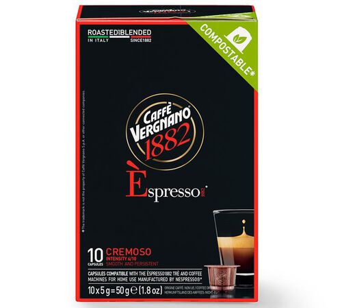 10 Nespresso* Original Compatible Capsules Espresso Cremoso &ndash; CAFFE VERGNANO