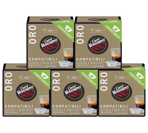Caff&egrave; Vergnano Lavazza A Modo Mio Capsules Oro Value Pack x 80