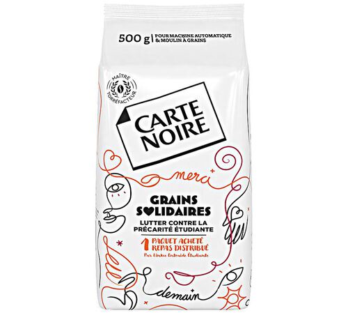 500 g - Caf&eacute; en grain - Grains Solidaires - CARTE NOIRE