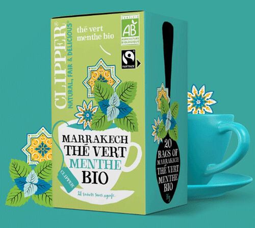 Th&eacute; Vert Menthe Bio & Equitable - 20 sachets - CLIPPER image number 1