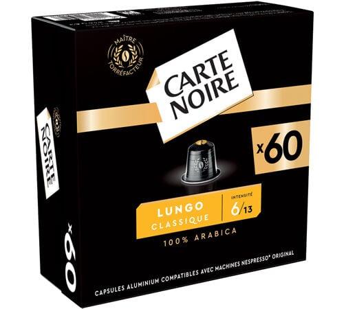 60 capsules compatibles Nespresso* Original Espresso Lungo N&deg;6 - CARTE NOIRE image number 1