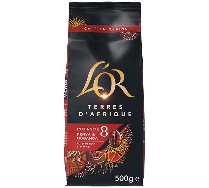 L'Or Coffee Beans - Terres d'Afrique & d'Amazonie - 500g image number 3