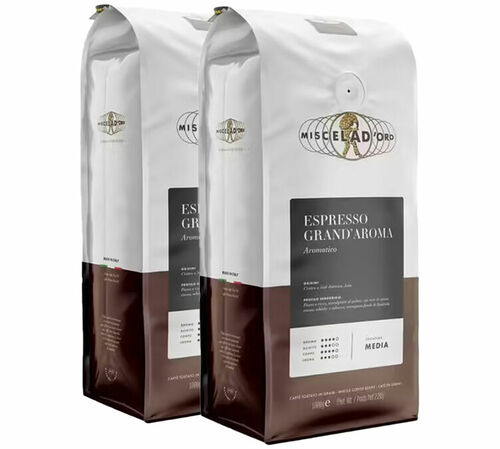 2 x 1kg - Caf&eacute; en grain - Espresso Grand'Aroma - MISCELA D'ORO