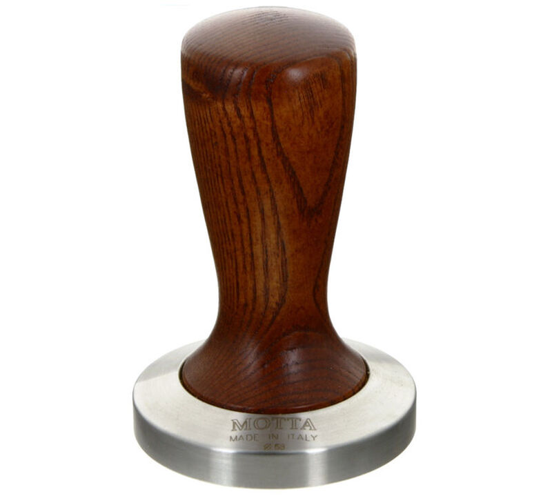 MOTTA stainless steel Tamper with wooden handle - 58mm flat base image number 0