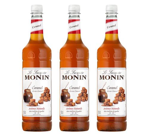 Sirop Monin Caramel - Bouteille plastique - 3 x 1L