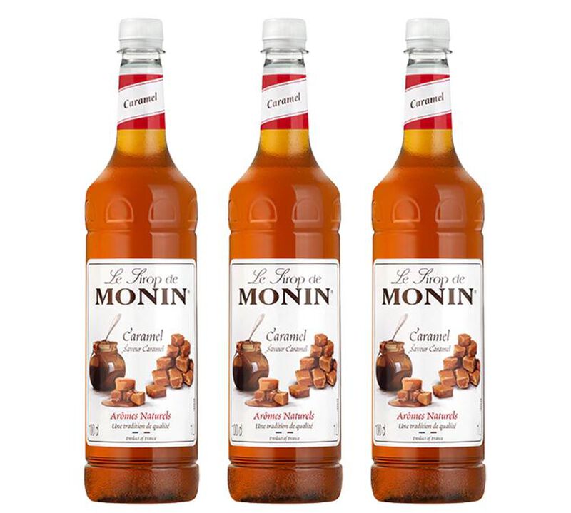 Sirop Monin Caramel - Bouteille plastique - 3 x 1L image number 0
