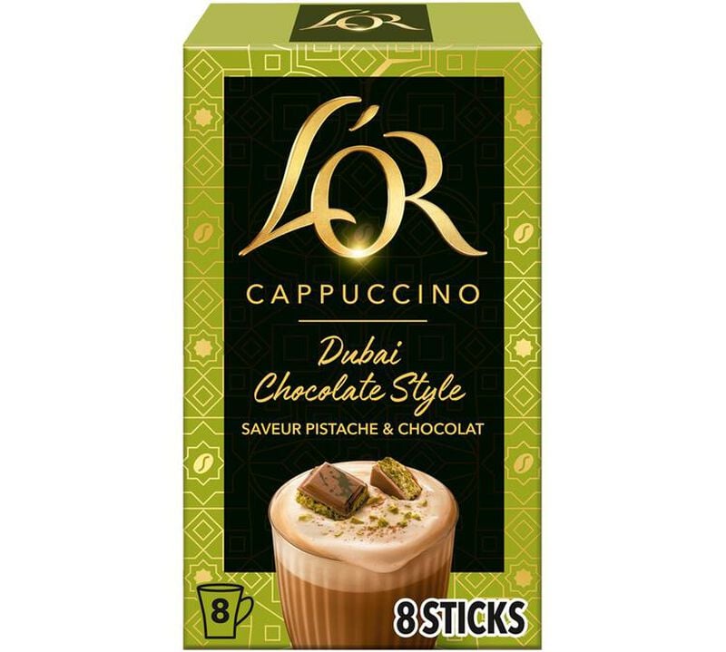 Caf&eacute; soluble - Cappucino Duba&iuml; Chocolate Style - 8 sticks - L'Or image number 0