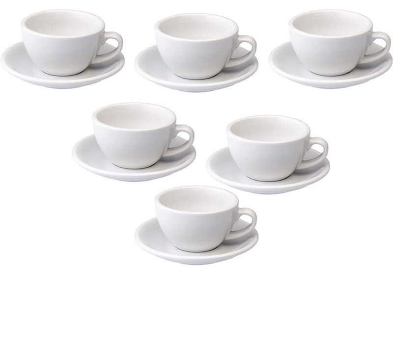 6 Tasses Cappucino et sous-tasses Egg 20 cl blanc - Loveramics image number 0
