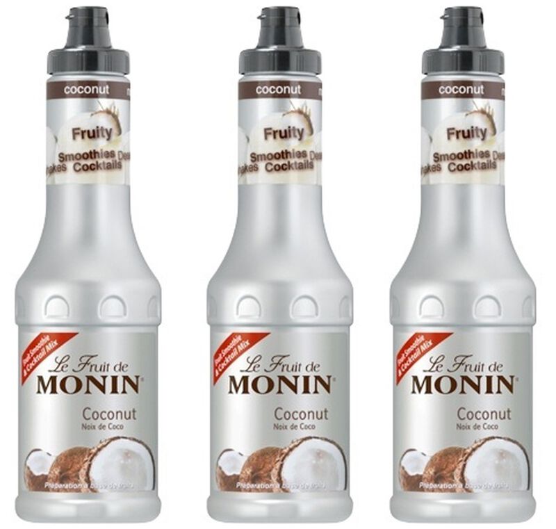 Lot de 3 Pur&eacute;es de Fruit de Monin - Coco - 3 x 50 cl image number 0