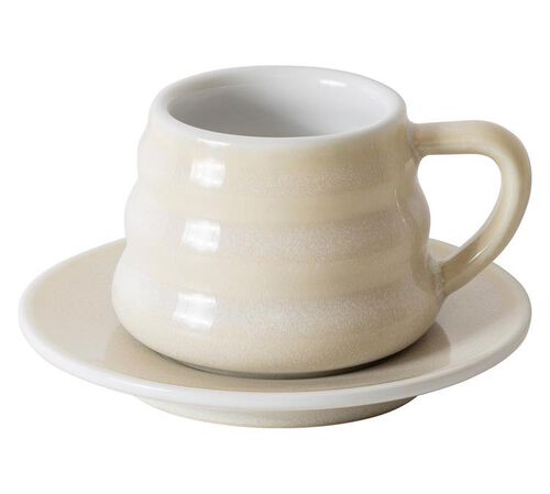 Ensemble tasse et sous-tasse - Ibrik Coffee Ivory - LOVERAMICS