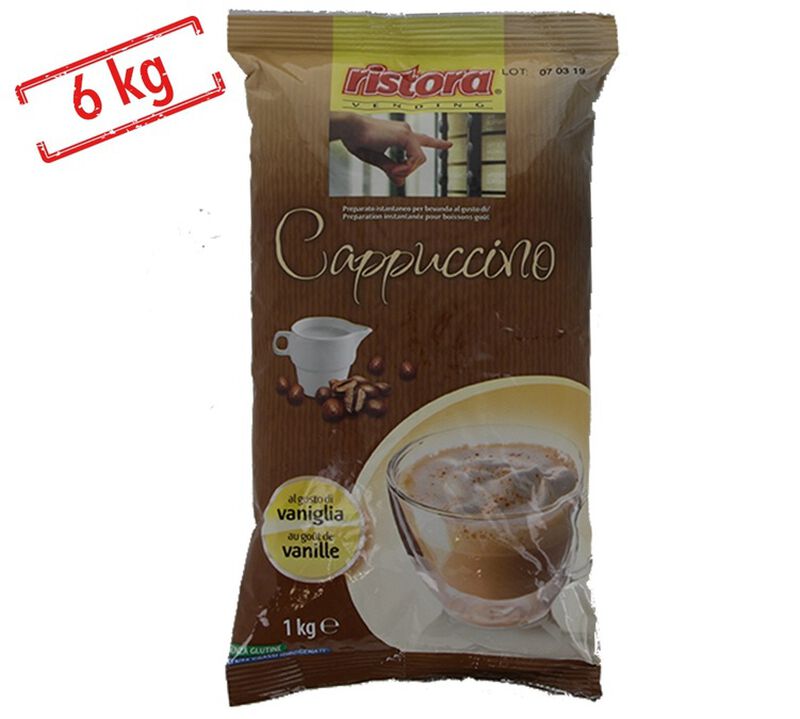 Pack Boisson instantan&eacute;e cappuccino vanille sans gluten 6 x 1 kg - Ristora image number 0