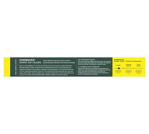 100 Nespresso* Original Compatible Capsules Sunny Day Blend &ndash; STARBUCKS image number 1