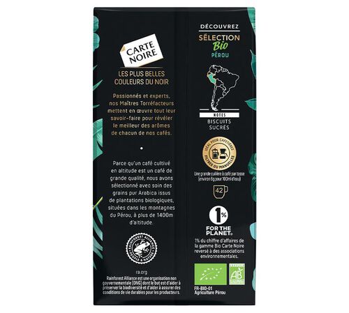 500 g - Caf&eacute; en grain - P&eacute;rou Bio - CARTE NOIRE image number 2