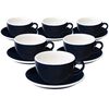 6 Tasses Cappuccino et sous-tasses Egg 20 cl Denim - Loveramics image number 0