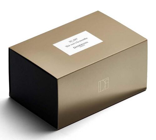 Coffret Th&eacute; vert &agrave; la menthe aromatis&eacute;e - Bo&icirc;te vrac 50g + boule &agrave; th&eacute; - DAMMANN FR&Egrave;RES