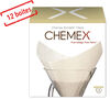 Chemex Filtres blancs x 100 pour cafeti&egrave;re 6 &agrave; 8 tasses x12 image number 0